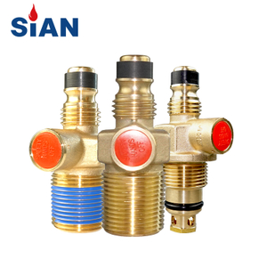 SIAN D16 LPGコンパクトガスシリンダーバルブ3/4 '' -14 NGTプロパンタンク調理制御バルブ